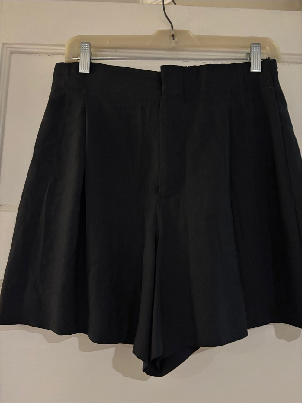 Zara Black Tailored Shorts with Front Pleats